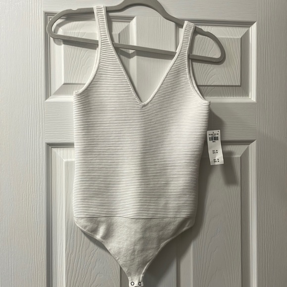 Abercrombie & Fitch Tops - Abercrombie & Fitch, S, white ribbed body suit